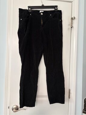 crown & ivy Black Curvy Corduroy Pants
